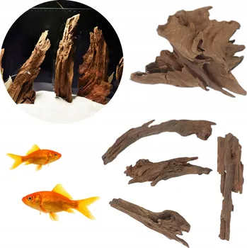 Dekorace do akvária 5 ks. KOŘEN DO AKVÁRIA PRO KREVETY MANGROVNÍK MINI 5-15cm