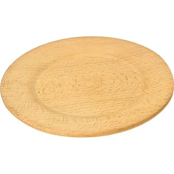 Talíř Dřevěný talíř 22cm (dřevěný talíř na noky, dřevo neošetřované žádným nátěrem)