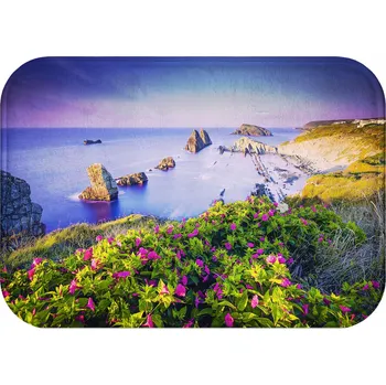 Koupelnová předložka KOUPELNOVÁ PŘEDLOŽKA PROTISKLUZOVÁ ANTIBAKTERIÁLNÍ 60X40 GÓRY KWIATY RÓŻOWE