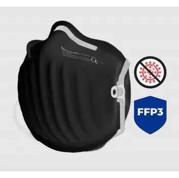 respirátor Černý Nano respirátor BreaSAFE® CLASSIC FFP3 (CZ) - Znovupoužitelný