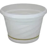 Květináč s miskou Malaga 150x105 mm bílá