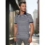 Pánská košile polo s pruhy PX0640 Barva: Tmavě Modrá, Velikost: 2XL