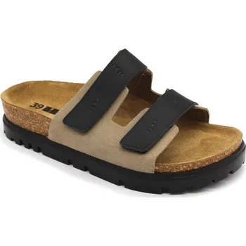 Dámská zdravotní obuv Dámské korkové pantofle na platformě LEON 6020 - šedé Velikost: 39