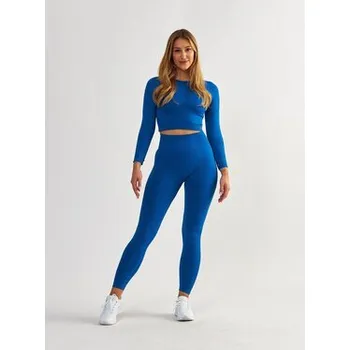 Dámské legíny BeShaped Legíny Modelujące - Power Up! Modrá Shaping Fit S