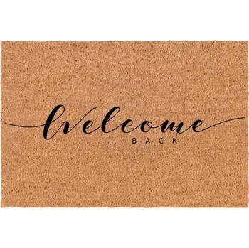 Rohožka KOKOSOVÁ ROHOŽKA PŘED DVEŘE VTIPNÁ 40X60 CM ODOLNÁ PŘÍRODNÍ DEKORATIVNÍ