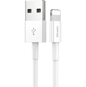 Datový kabel Kabel Vipfan USB - Apple Lightning 1 m bílý