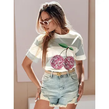 Dámské kraťasy Dámské džínové šortky se zirkony LIKE A STAR SY0487 Barva: Nebeská, Velikost: L