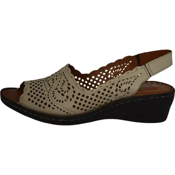 Dámské sandále Obuv dámská QUO VADIS 12 5023-1-03 béžová (Dámské kožené sandálý)