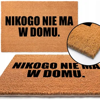 Rohožka DÁRKOVÁ KOKOSOVÁ ROHOŽKA S NÁPIS NIKOGO NIE MA W DOMU DÁREK