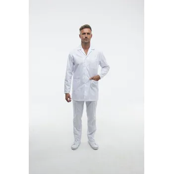 Kuchyňská zástěra Pánský lékařský Zástěra v bílé barvě 202 (60 vel. ) XXXXXL, bílý