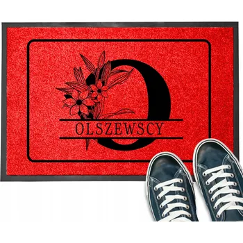 Rohožka VSTUPNÍ ROHOŽKA S ROSTLINNÝM MOTIVEM A VAŠÍM JMÉNEM NDYWIDUALNY STYL VZ
