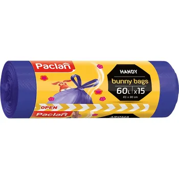 Pytle na odpadky Univerzální pytle na odpad Paclan Bunny Bags 60 l 15 ks