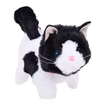 plyšák Interaktivní kočička Latka - chodí, mňouká, pohybuje ocasem