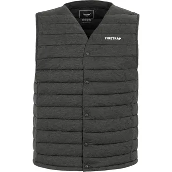 Pánská casual bunda Firetrap Mens Gilet Dk Grey Marl S