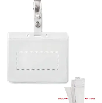 PVC držák 100 BACK, 30x70mm Tamponový tisk, 1 barva