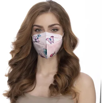 respirátor Balerina zdravotnický Český nano respirátor FFP2 - Pink butterfly