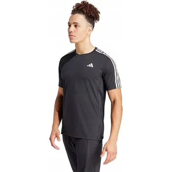 Pánské tričko Pánské černé tréninkové běžecké Tričko adidas Own The Run IQ3834 S