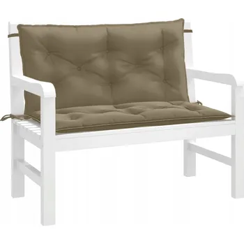 Podsedák vidaXL Podušky na zahradní lavici 2 ks červená melanž 100 x 50 x 7 cm [4002585] Barva: melanžová taupe