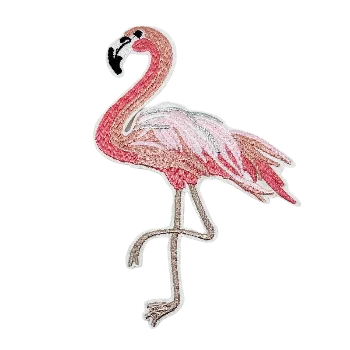 Nášivka Nažehlovací nášivka - plameňák (9,5 x 14,5 cm)