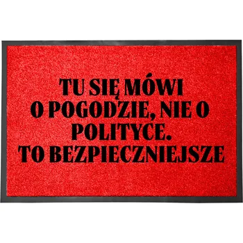 VSTUPNÍ ROHOŽKA 40X60 ČERVENÁ KE DVEŘÍM - TADY SE MLUVÍ O POČASÍ