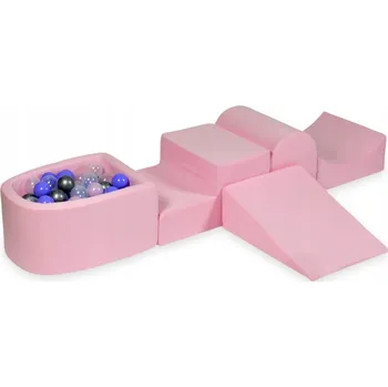 Dětské hřiště Pěnové dětské hřiště se skluzavkou a bazénkem, micro růžová