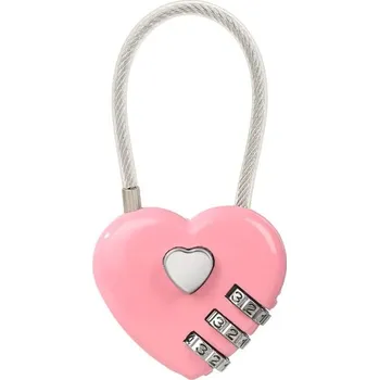 Visací zámek Amparo Miranda® Visací kódový zámek KZ173, Barva růžový