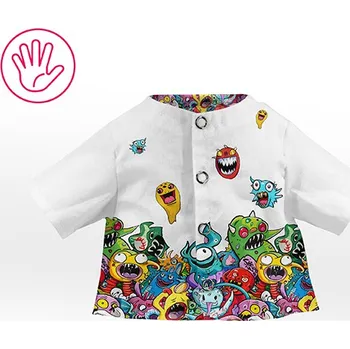 Panel se střihem na ušití oblečení pro panenku tričko Faith - monster bílý