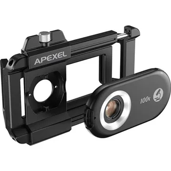 Apexel 100X Microscope Lens with LED Light & UV Light
