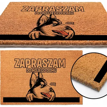 Rohožka KOKOSOVÁ ROHOŽKA PŘED DVEŘE HIT NÁPIS ZAPRASZAM DO MOJEGO DOMU