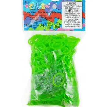 kreativní sada Rainbow Loom Original - gumičky - 600ks - transparentní limetková zelená