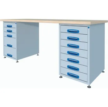 Dílenský stůl Dílenský pracovní stůl P20.6 Rozměry: 2180 x 700 x 860 mm