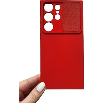 Pouzdro na mobilní telefon Pouzdro Camshield Soft Samsung Galaxy S23 Ultra Červená