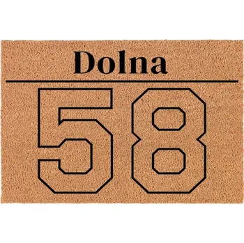 Rohožka KOKOSOVÁ VSTUPNÍ ROHOŽKA BÉŽOVÁ TWOJA ULICA I NUMER LOKALU MIESZKANIA