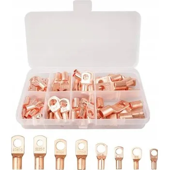 Kabelové oko Měděné kabelové oko neizolované, sada 60 ks