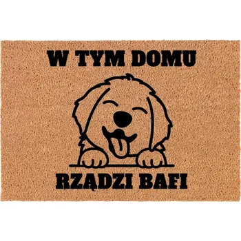 KOKOSOVÁ VSTUPNÍ ROHOŽKA 60x40cm SE JMÉNEM PSA - VLASTNÍ JMÉNO