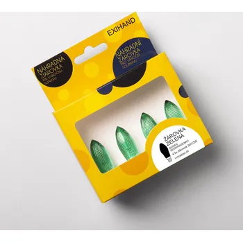 Svícen Blistr 4 zelené žárovky pro svícen 34V/3W