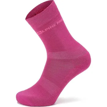 Pánské ponožky Alpine Pro KLAMO USCX086816 růžové unisex ponožky z merino vlny L