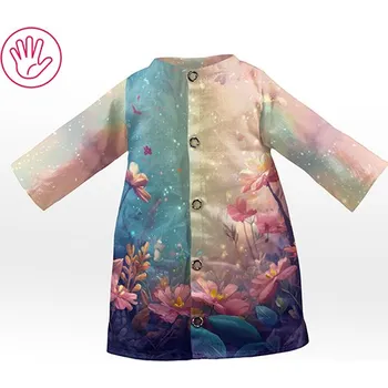 Panel se střihem na ušití oblečení pro panenku kabát Caleb - pohádkový květ