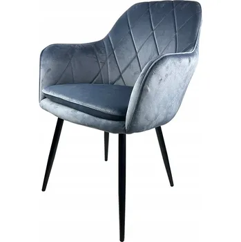 Křeslo Sada 2 Čalouněných Židlí Šedé Křeslo Prošívané Polštář Obývací Pokoj Jídelna