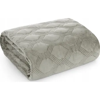 Přehoz na lůžko Přehoz na postel Eurofirany velur 220 cm x 240 cm stříbrný