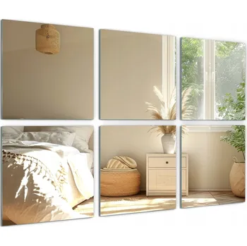 Zrcadlo Zrcadlové Dlaždice 30x30 Obkladačky do Koupelny Kuchyně Obývacího Pokoje Předsíně Zrcadla