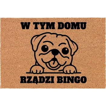 KOKOSOVÁ ROHOŽKA PŘED DVEŘE 60x40 cm - JMÉNO VAŠEHO MAZLÍČKA