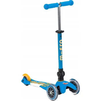 Koloběžka Tříkolová koloběžka Micro Mini Deluxe Ocean Blue, skládací