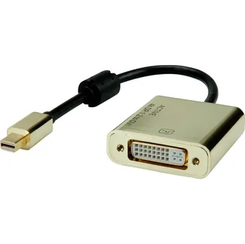 Elektrická zásuvka Roline Mini-DisplayPort / DVI kabelový adaptér Mini DisplayPort konektory, DVI-D 24+1pol. zásuvka 0.00 m vícebarevná 12.