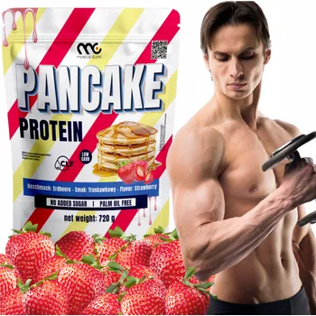 Protein MUSCLE CLINIC PROTEINOVÉ PALAČINKY 720g BEZ CUKRU Jahoda
