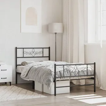 Postel Jednolůžková kovová postel VidaXL 80x200 cm černá