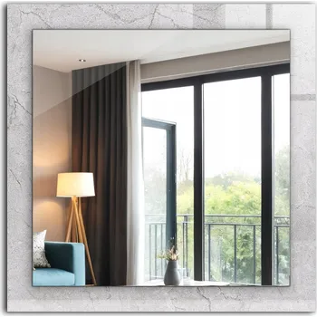 Zrcadlo Zrcadlo dekorativní závěsné na zeď Prasklý betonový povrch 60x60