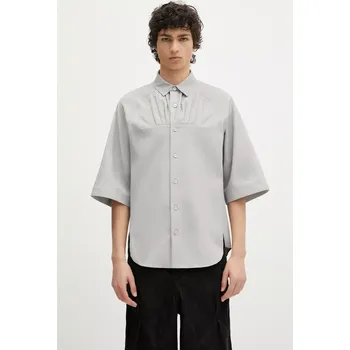 Pánská košile Košile Ader Error Apparel-Top pánská, šedá barva, relaxed, s klasickým límcem, BO01SSSH0201GR, L, 09X