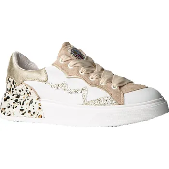 Cyklistické kalhoty Dámské boty Nis 2529385/3 Sneaker Pelle/Tessuto Bianco/Sabbia