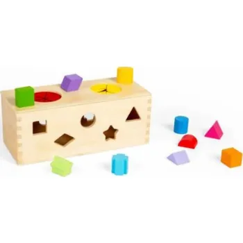 Dřevěná hračka Bigjigs Toys Vkládání a třídění Tajemná krabička